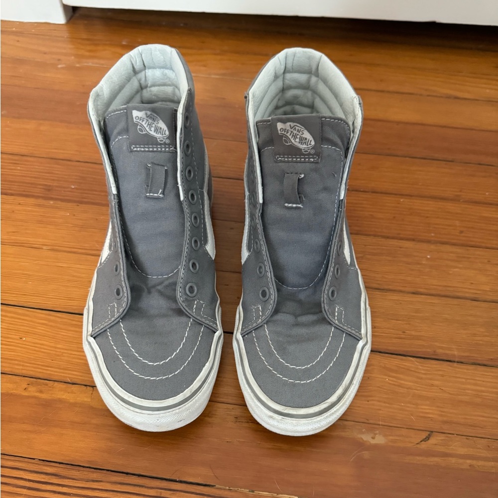 Gray high top vans